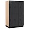 Salsbury Industries Wardrobe Locker, 45" W, 24" D, 76" H, (3) Wide, (6) Openings, Black 22364BLK - alternate 1